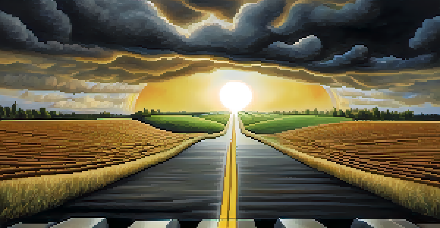 An abstract image showing a split road representing the financial journey through divorce.