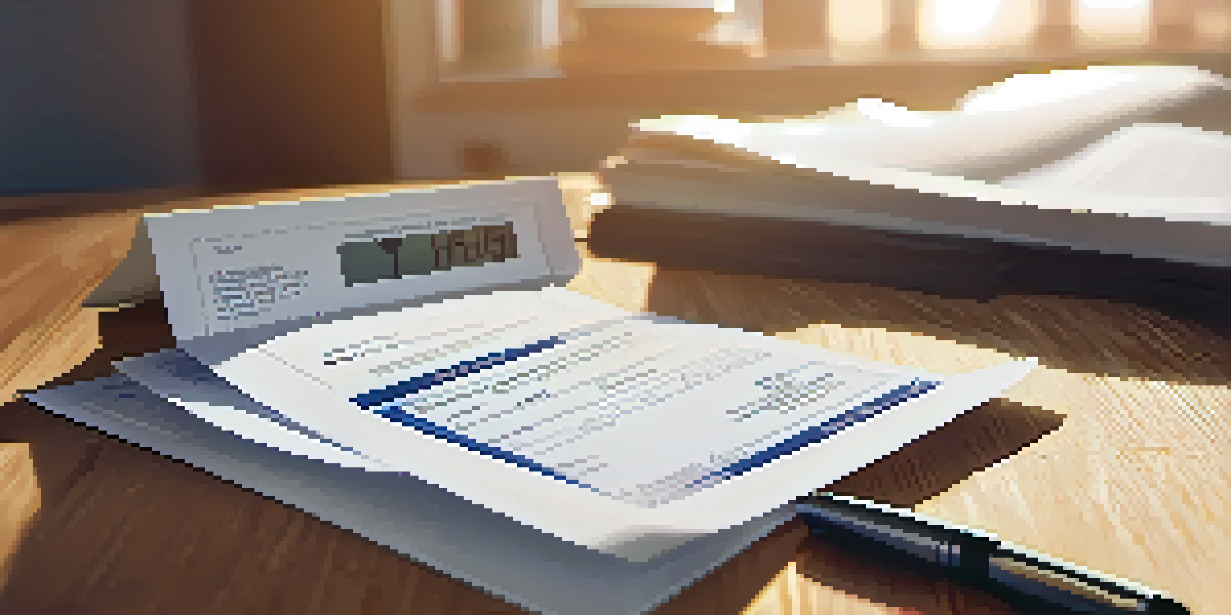 A close-up view of a 1099 tax form, a pen, and a calculator on a wooden desk, with receipts and notes in the background.