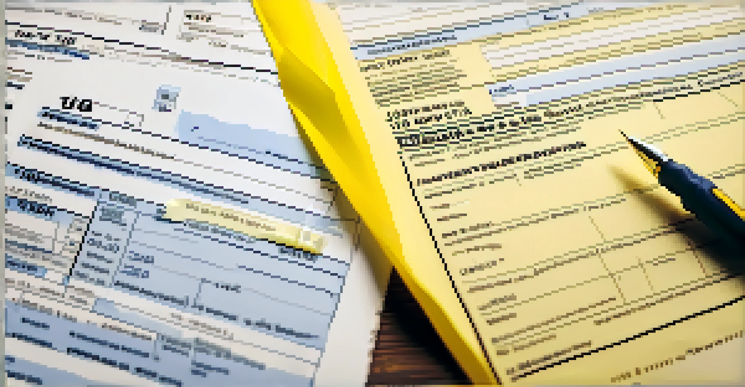 A close-up view of a filled-out IRS Form 1040-X with highlighted amendments, surrounded by crumpled papers and a pen.