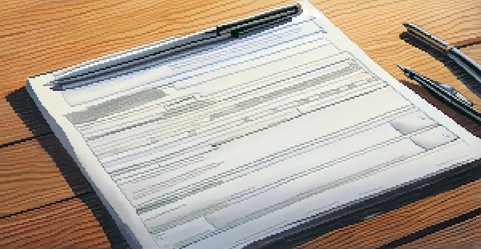 A detailed close-up of a W-4 tax form on a wooden desk, with a pen beside it, illuminated by soft morning light.