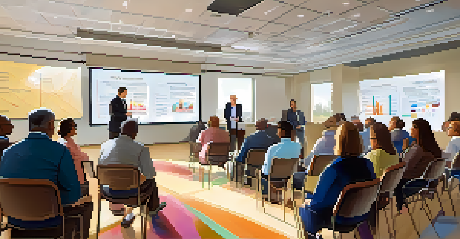 A workshop on tax reform with diverse participants engaging in a learning environment.