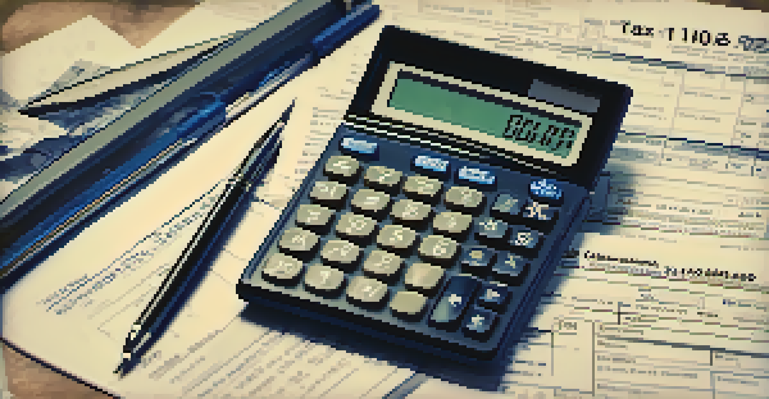 A close-up of Form 1099-DIV with a calculator, pen, and notepad, set against a softly blurred background.
