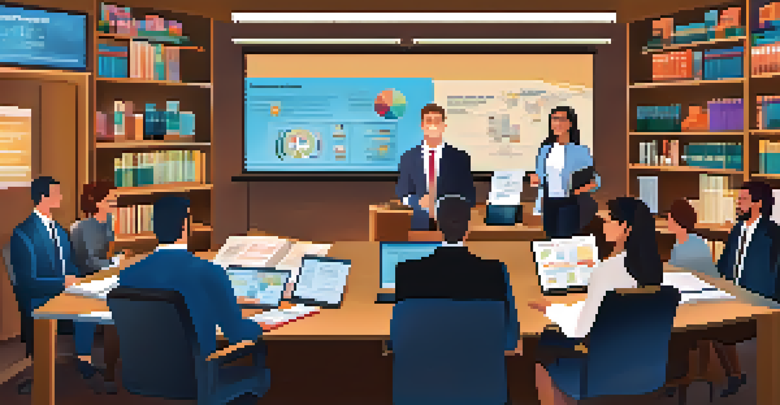 A virtual tax law workshop with professionals attending and a speaker presenting on screen.