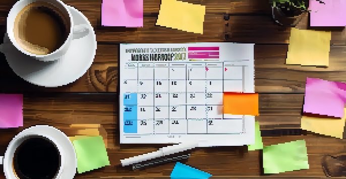 A close-up of a calendar with tax deadlines and sticky notes.