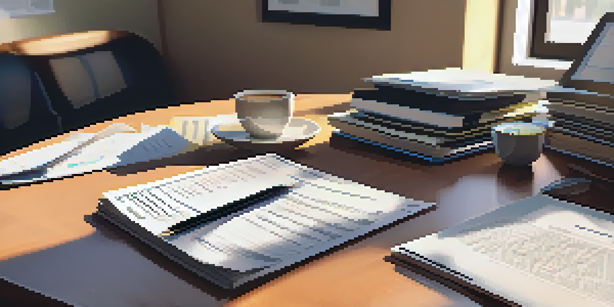 A desk with an open Form 990 document, financial papers, a laptop, and a coffee cup, illuminated by warm natural light.