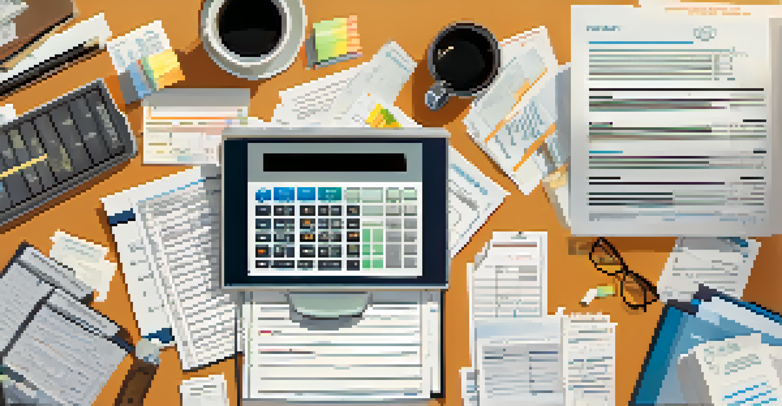 An overhead view of a desk with organized tax documents, a calculator, and a checklist titled 'Audit Preparation'.