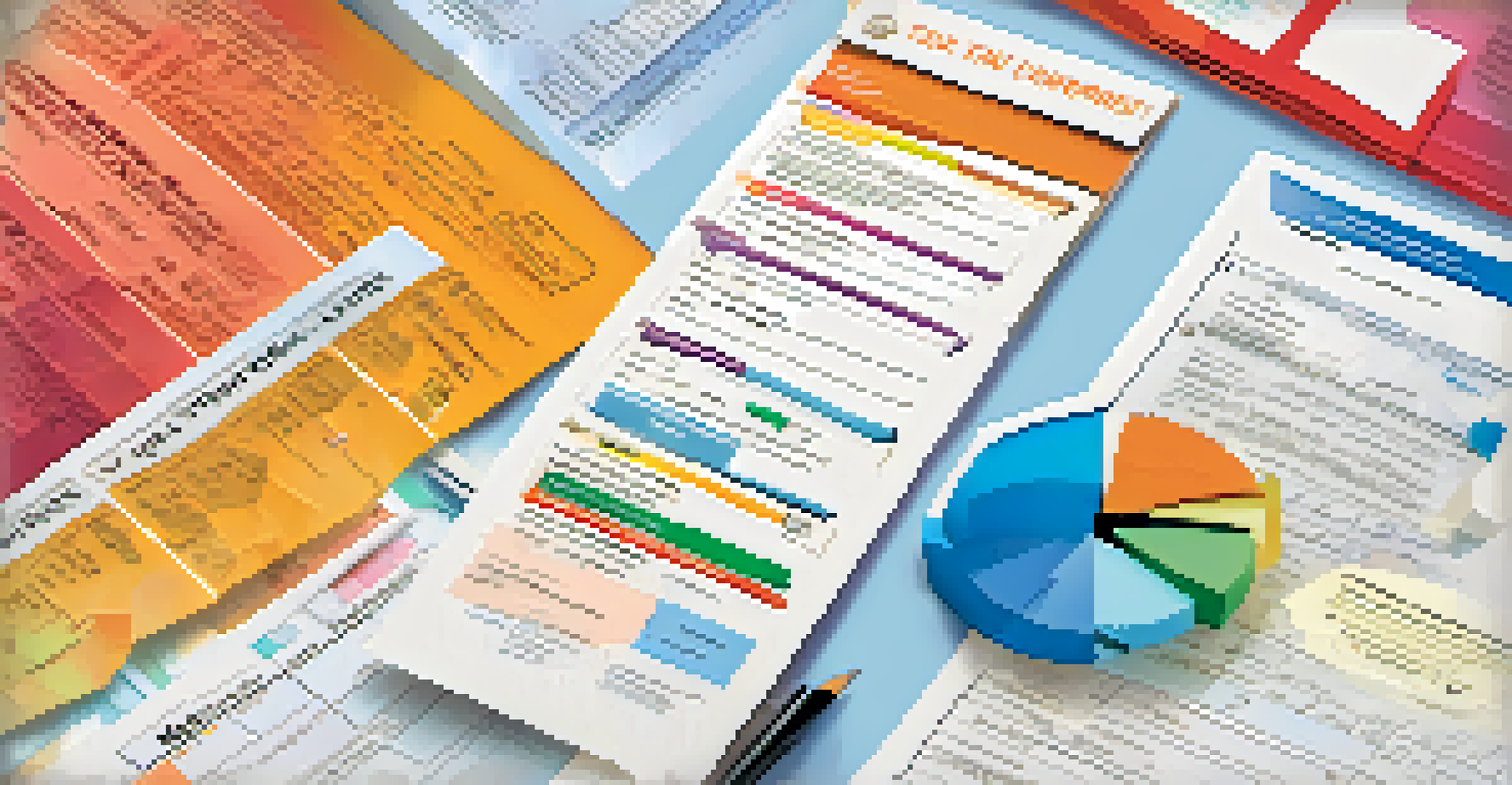 An infographic displaying different tax forms for nonprofits, labeled with colorful tags and icons representing financial accountability.