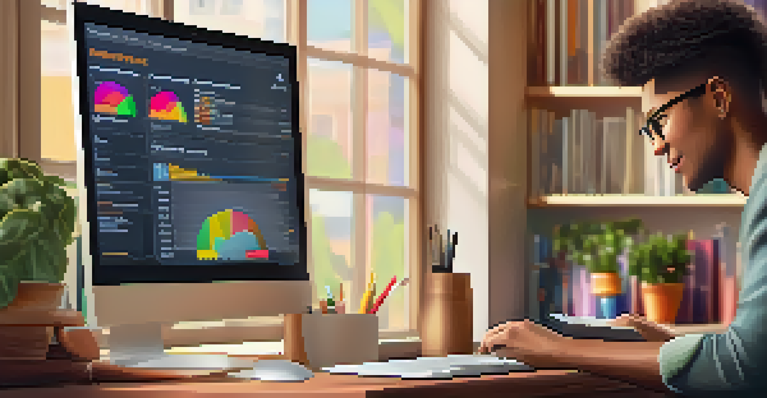 A close-up of hands typing on a laptop with a tax filing interface on the screen, set in a comfortable living room.