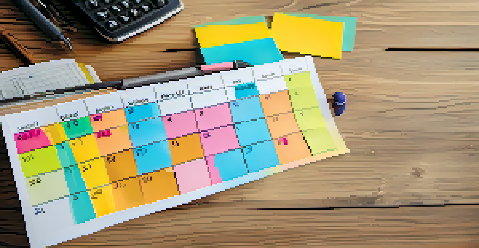A close-up of a calendar with tax deadlines marked, surrounded by a calculator and a pen.