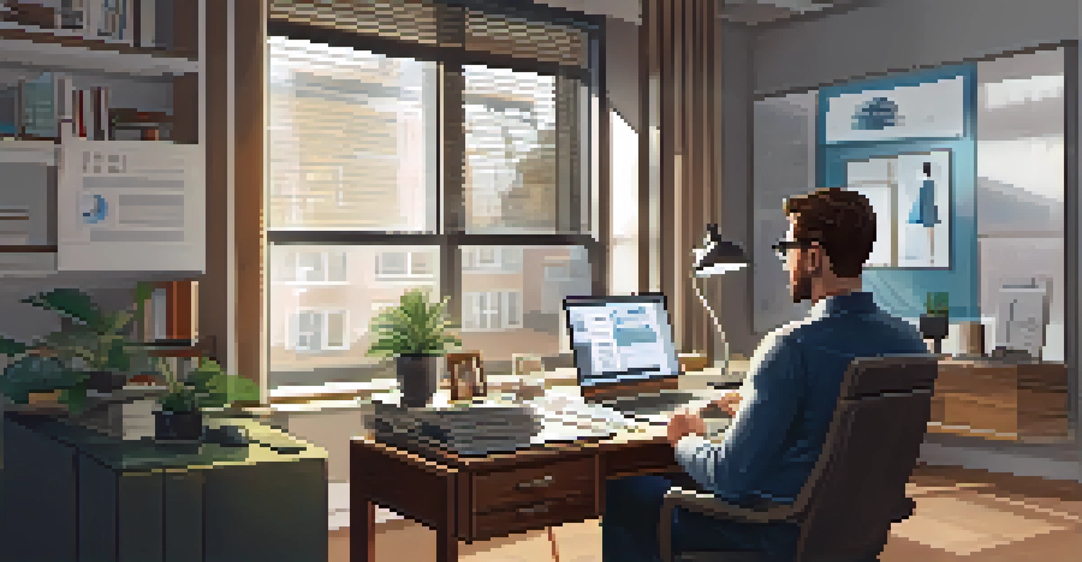 A person in a modern home office on a video call with a tax professional, taking notes during the conversation.