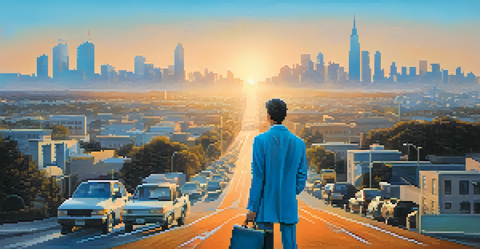 A person at a crossroads with signs indicating 'Tax Fraud' and 'Honesty', against a blurred city skyline.