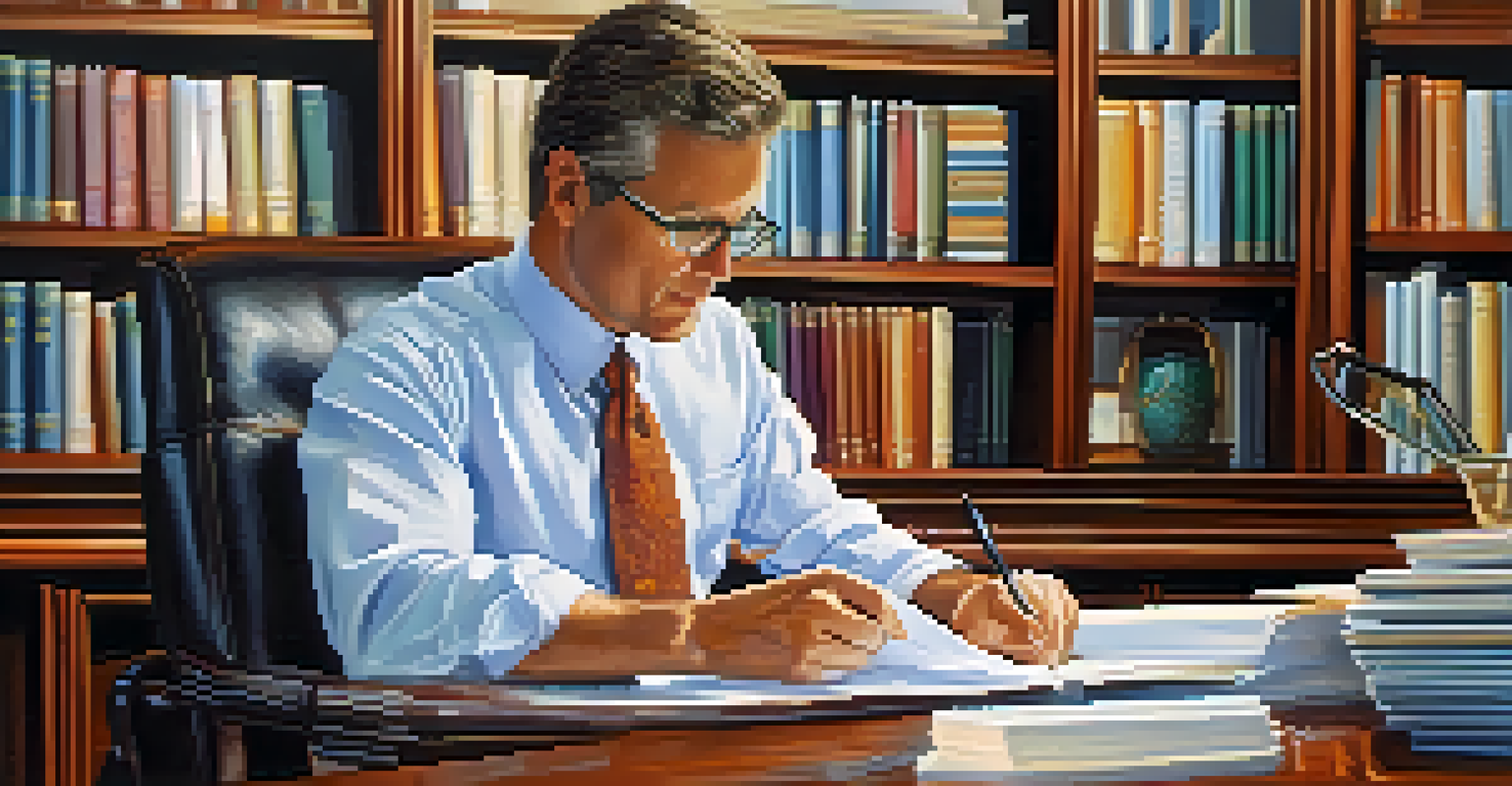 A business owner reviewing a document on tax incentives in a cozy office setting.