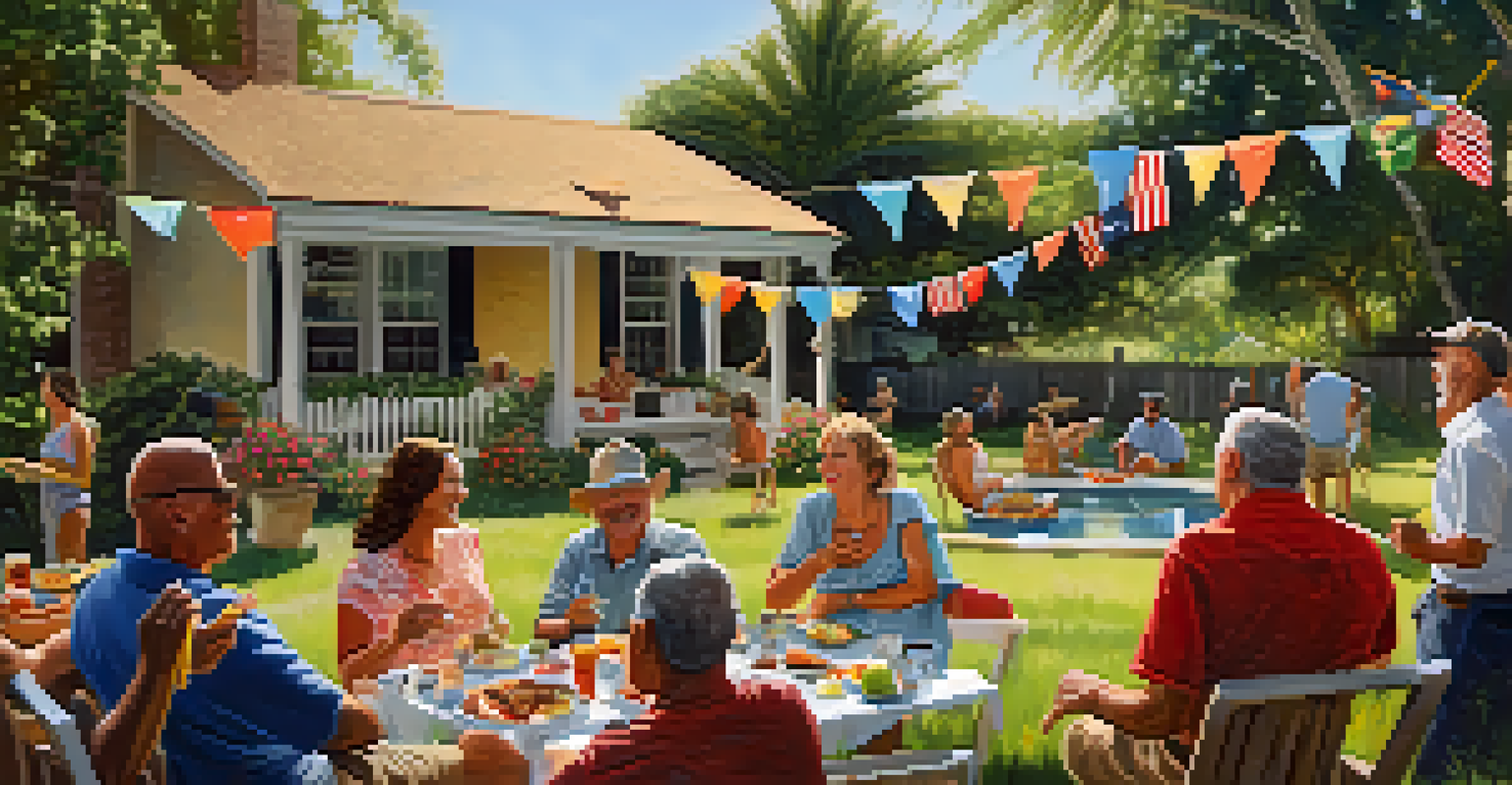 Veterans enjoying a barbecue in Florida's backyard, emphasizing the joy of tax exemption benefits.