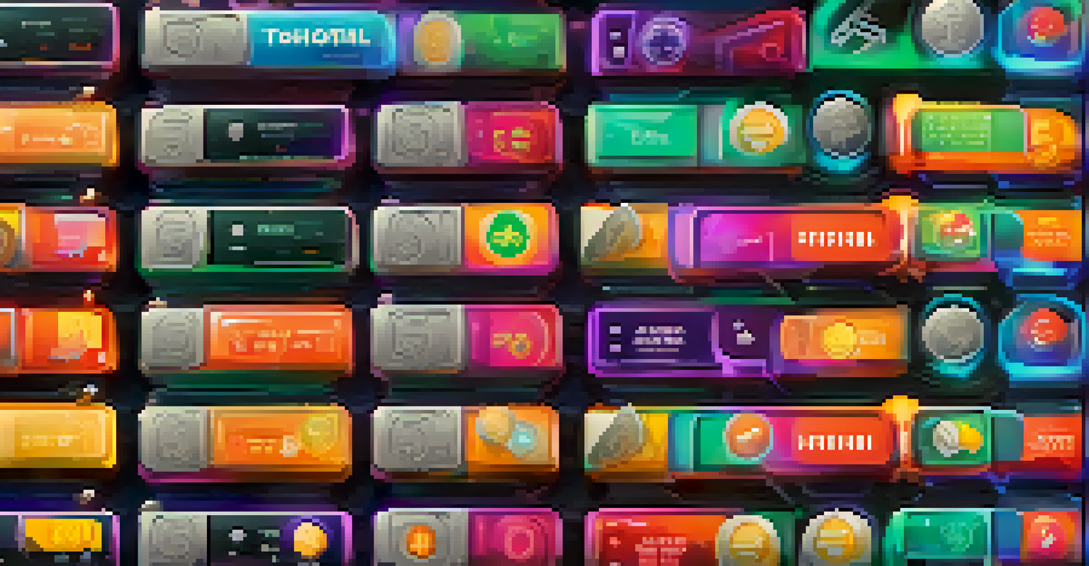 A detailed view of a digital wallet showing different cryptocurrencies against a blockchain patterned background.