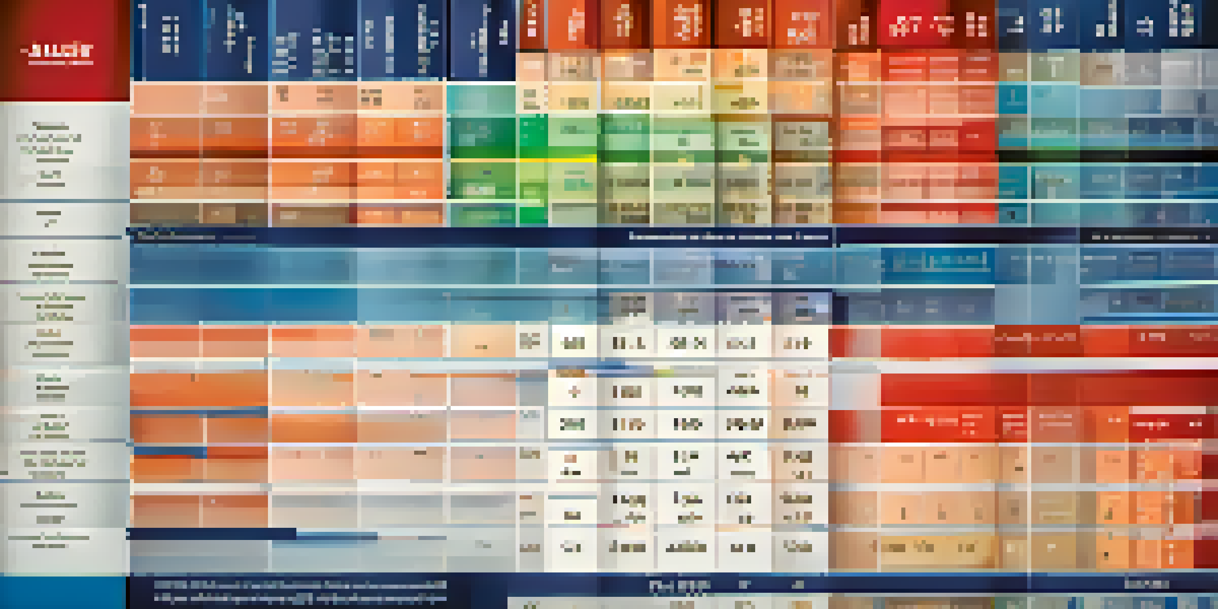 An illustration of a tax bracket chart with various income levels and tax rates, set against a blurred office background.