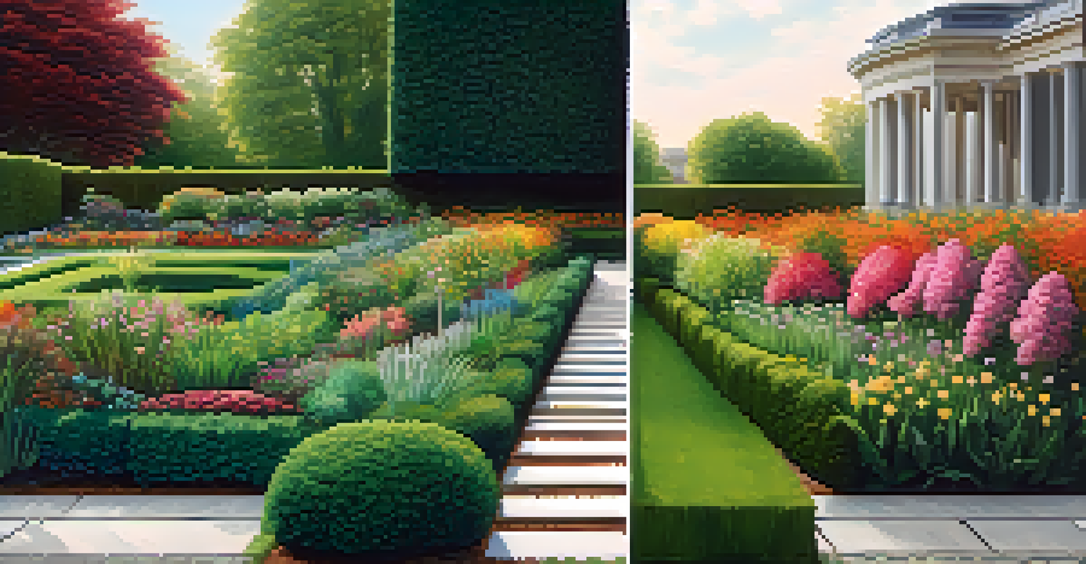 A split image showing a vibrant garden for TFSAs and a dull path for traditional savings.