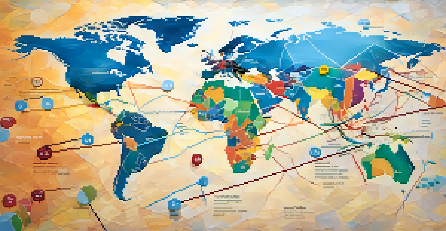 A global map displaying various corporate tax rates across different countries with investment flow arrows.