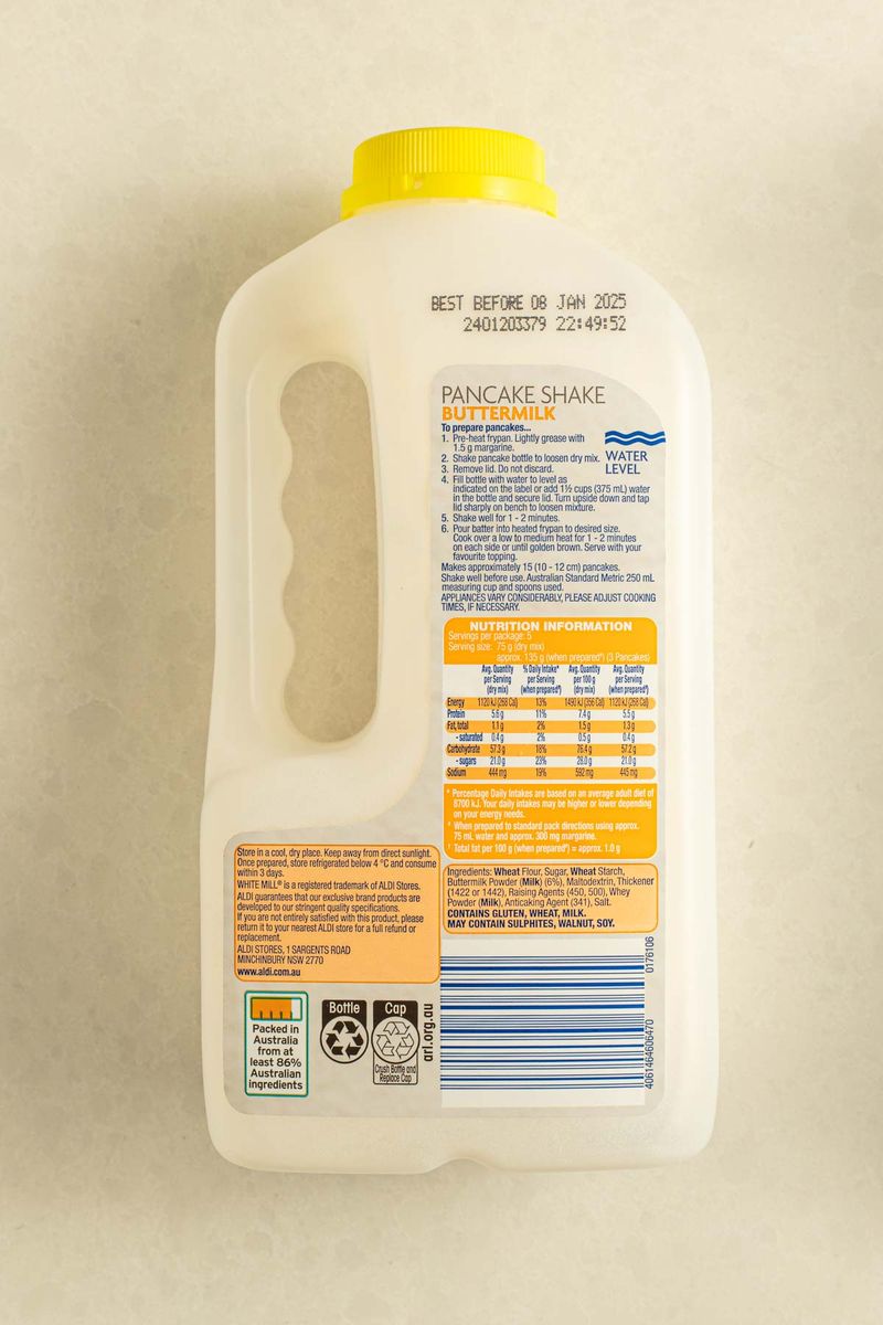 Instructions for pancake shake bottle Instructions for pancake shake bottle