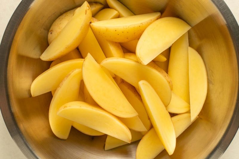 Bowl filled with potato wedges