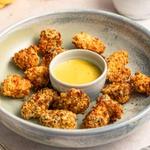 Chicken bites with sweet mustard sauce
