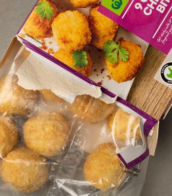 Air fried garlic chicken bites