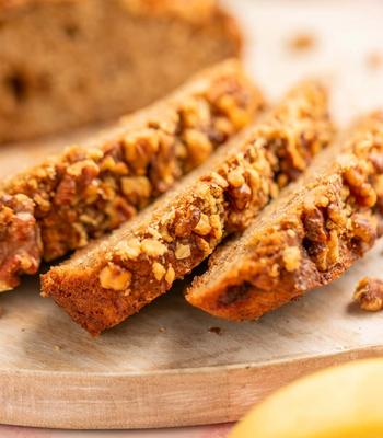 Air fried banana bread slices
