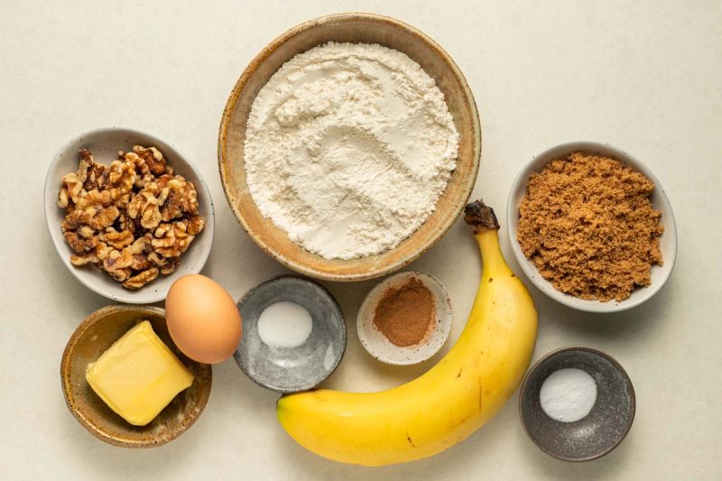 ingredients for banana bread