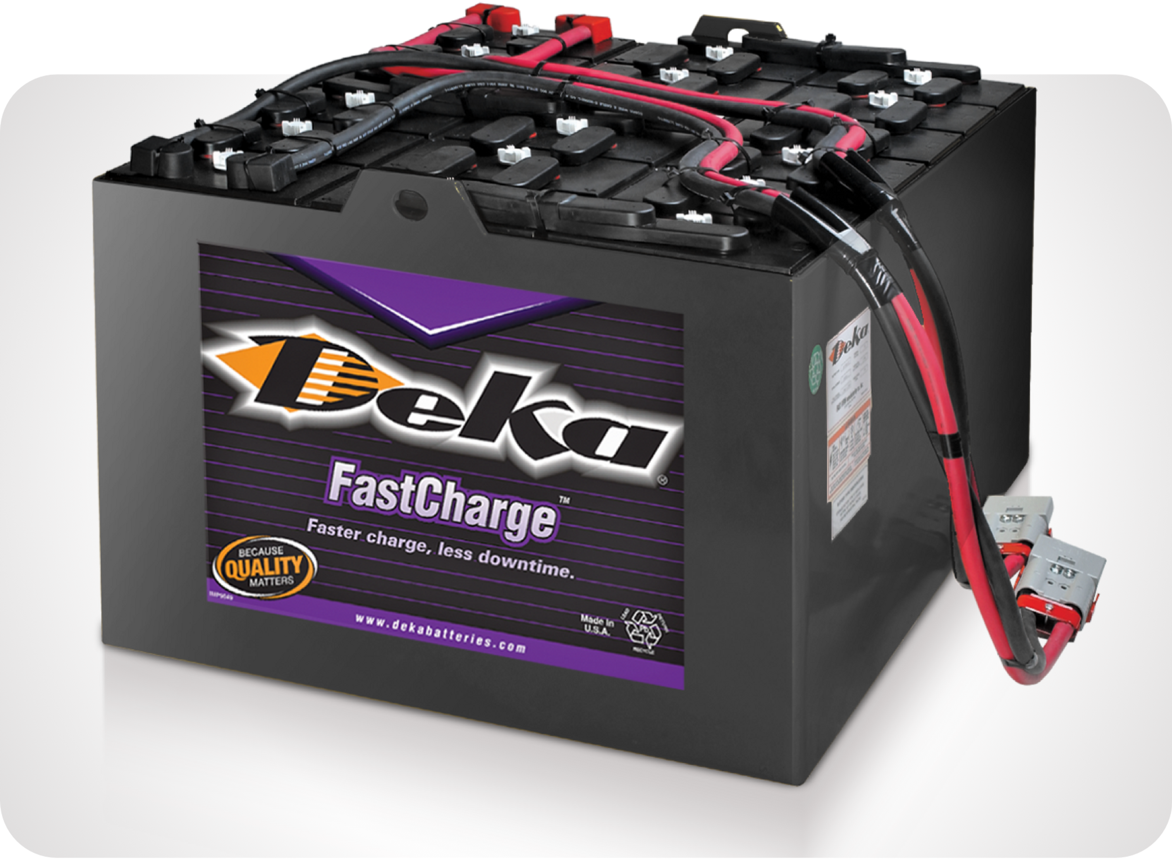 Picture of single East Penn brand premium Deka FastCharg Material Handling Batteries