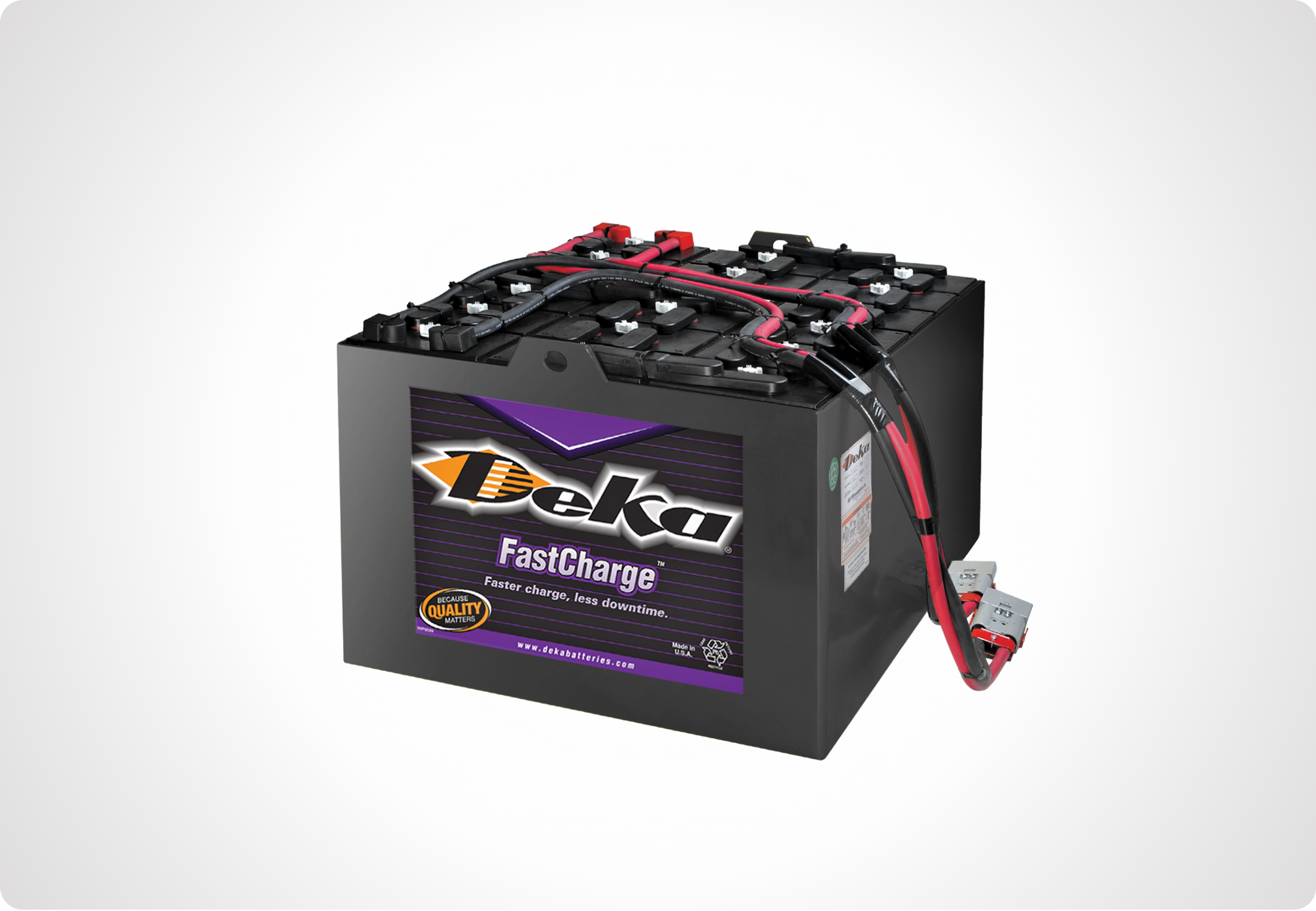 Picture of single East Penn brand premium Deka FastCharge Material Handling Batteries