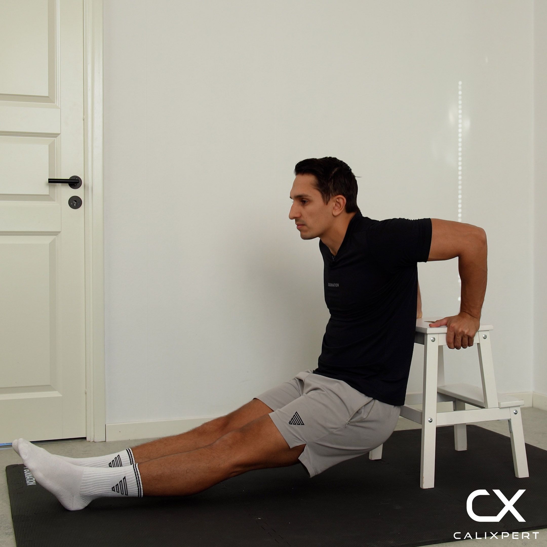 Chair Dips With Straight Legs