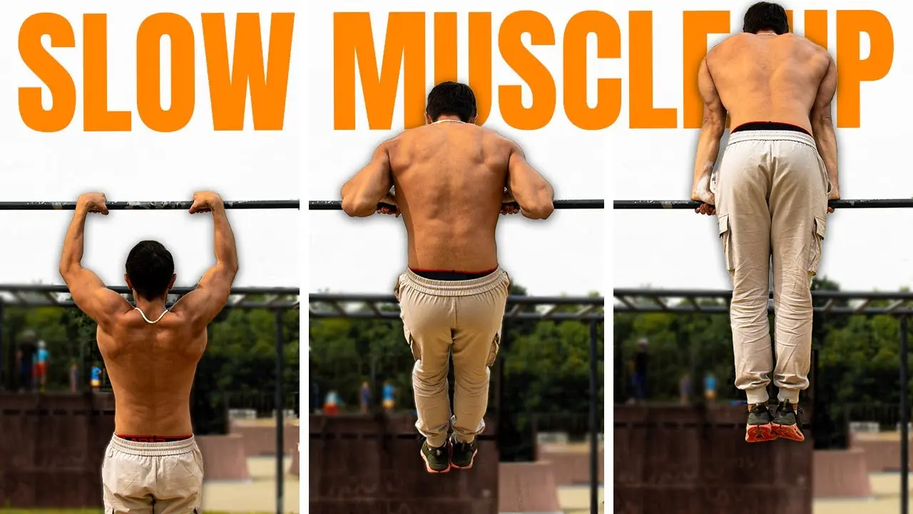 Slow Muscle-Up träningsöving för calisthenics utveckling