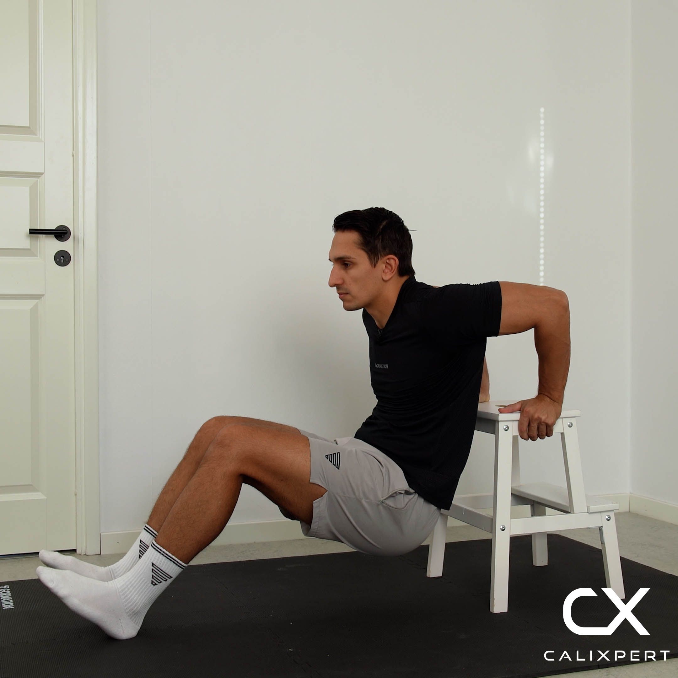 Chair Dips With Bent Knees