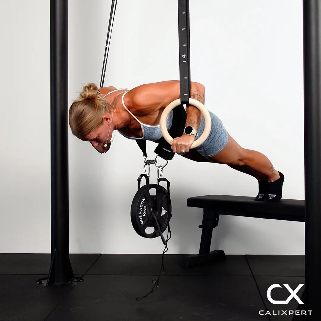Weighted Ring Push Ups