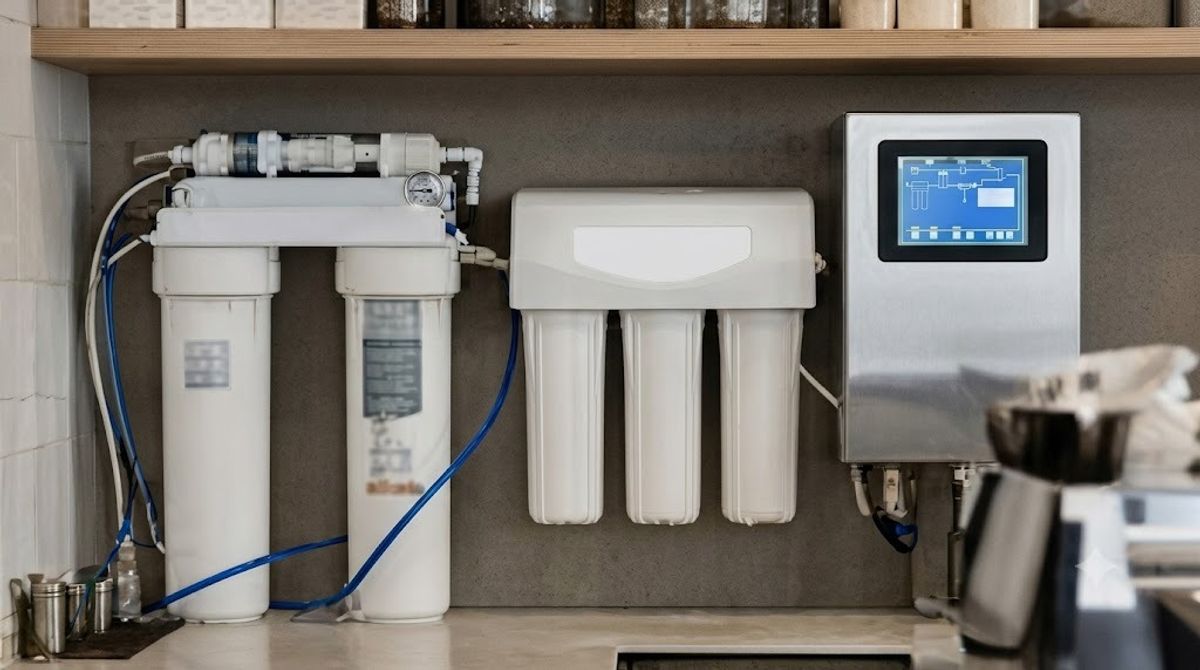 Alkaline water system delivering fresh, mineral-enhanced drinking water
