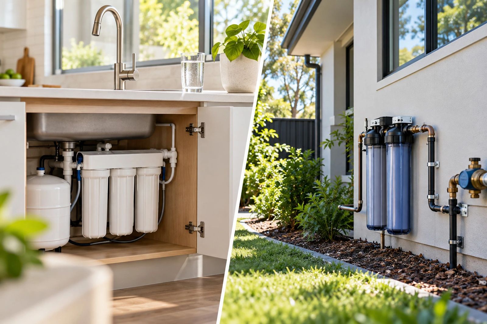 Comparison of under-sink and whole-house water filtration systems for an Australian home