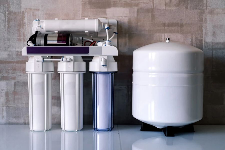 Whole-house water filtration equipment and home plumbing