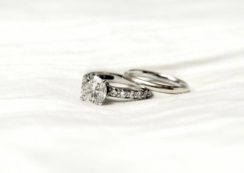 A round diamond solitaire ring