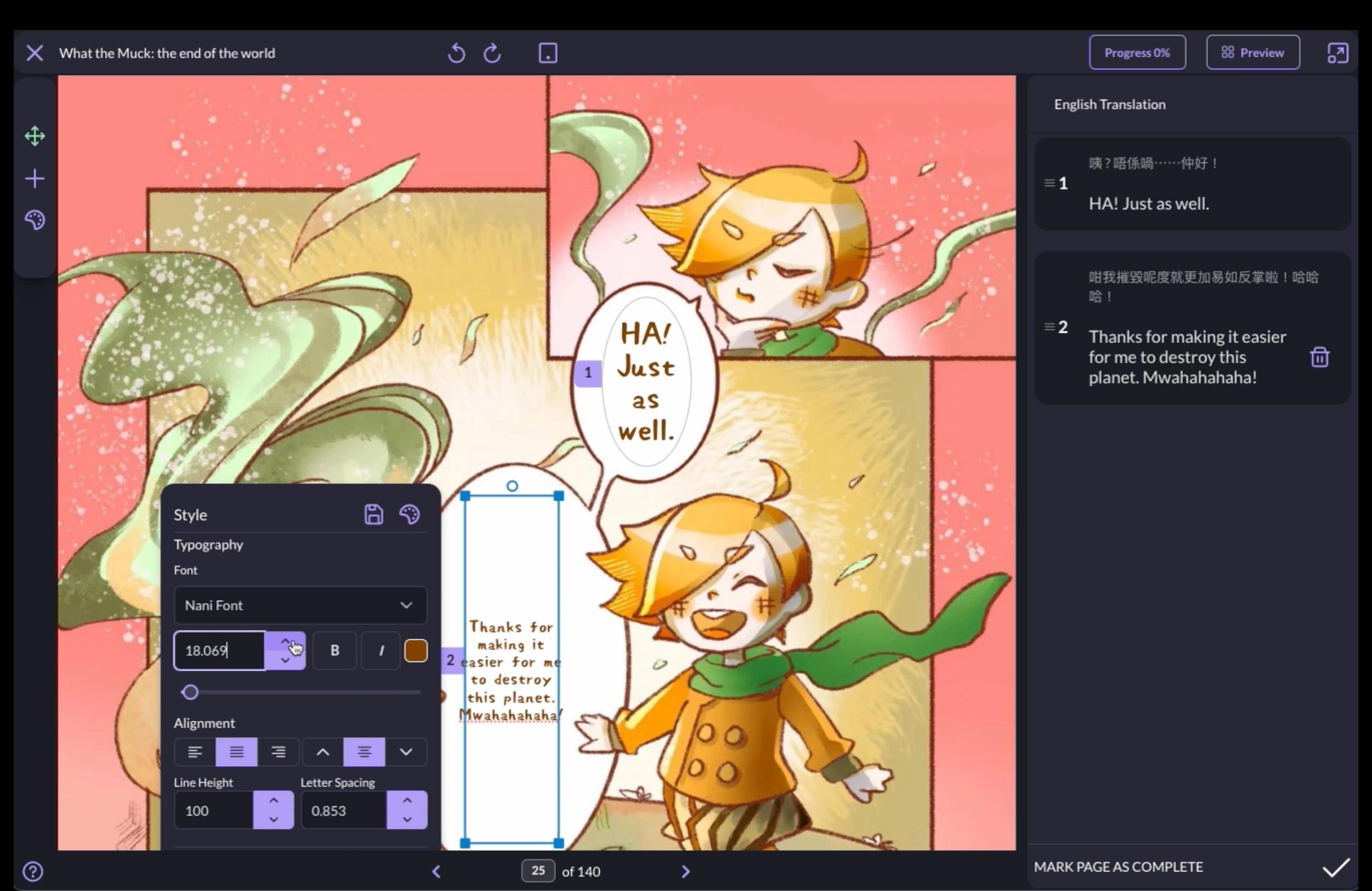 Translation Tool - What the Muck