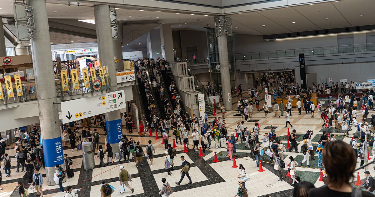 Inside the venue, West Hall Lobby