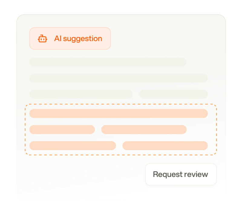 AI suggestion awaiting review