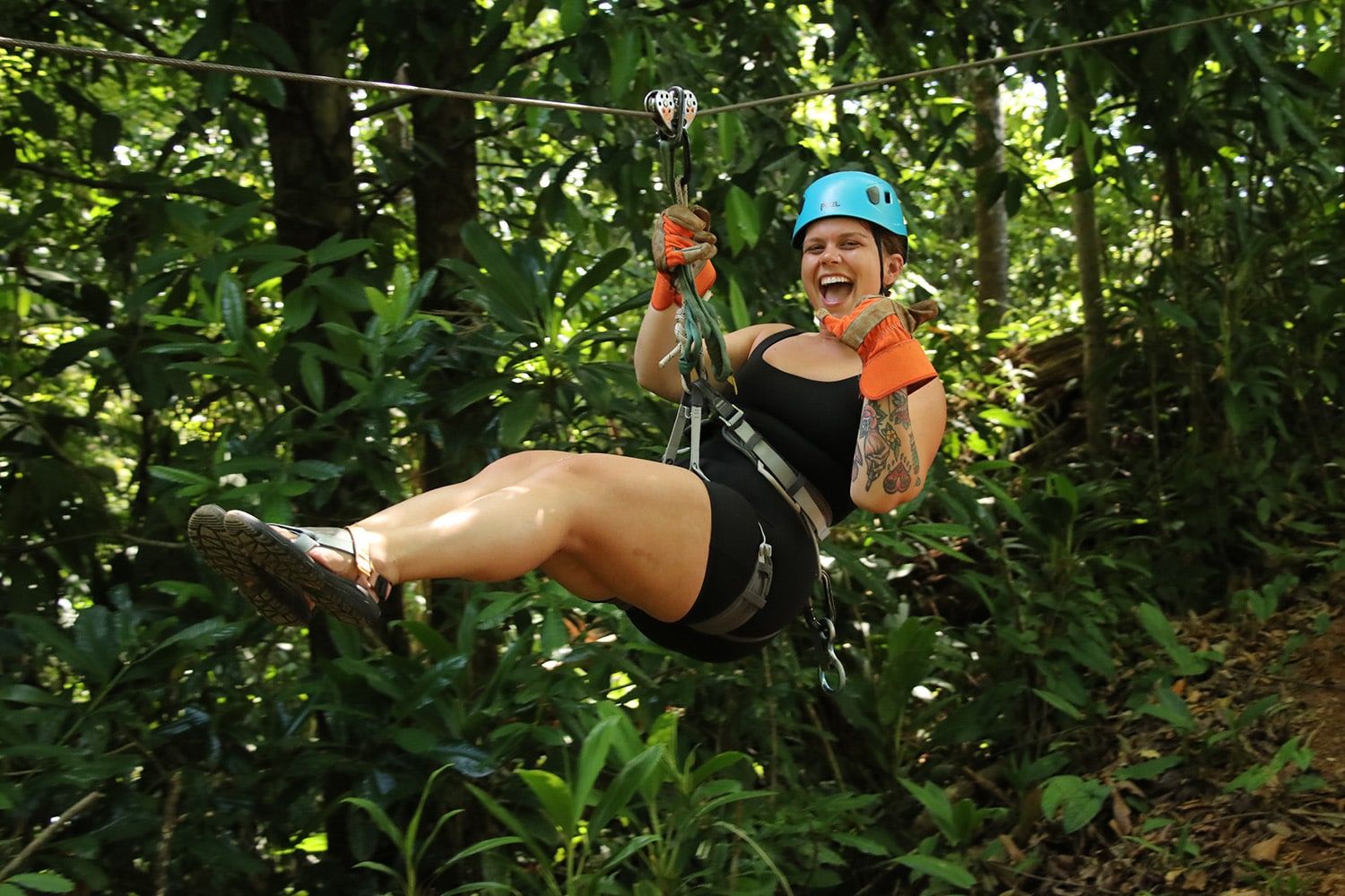 Ziplining