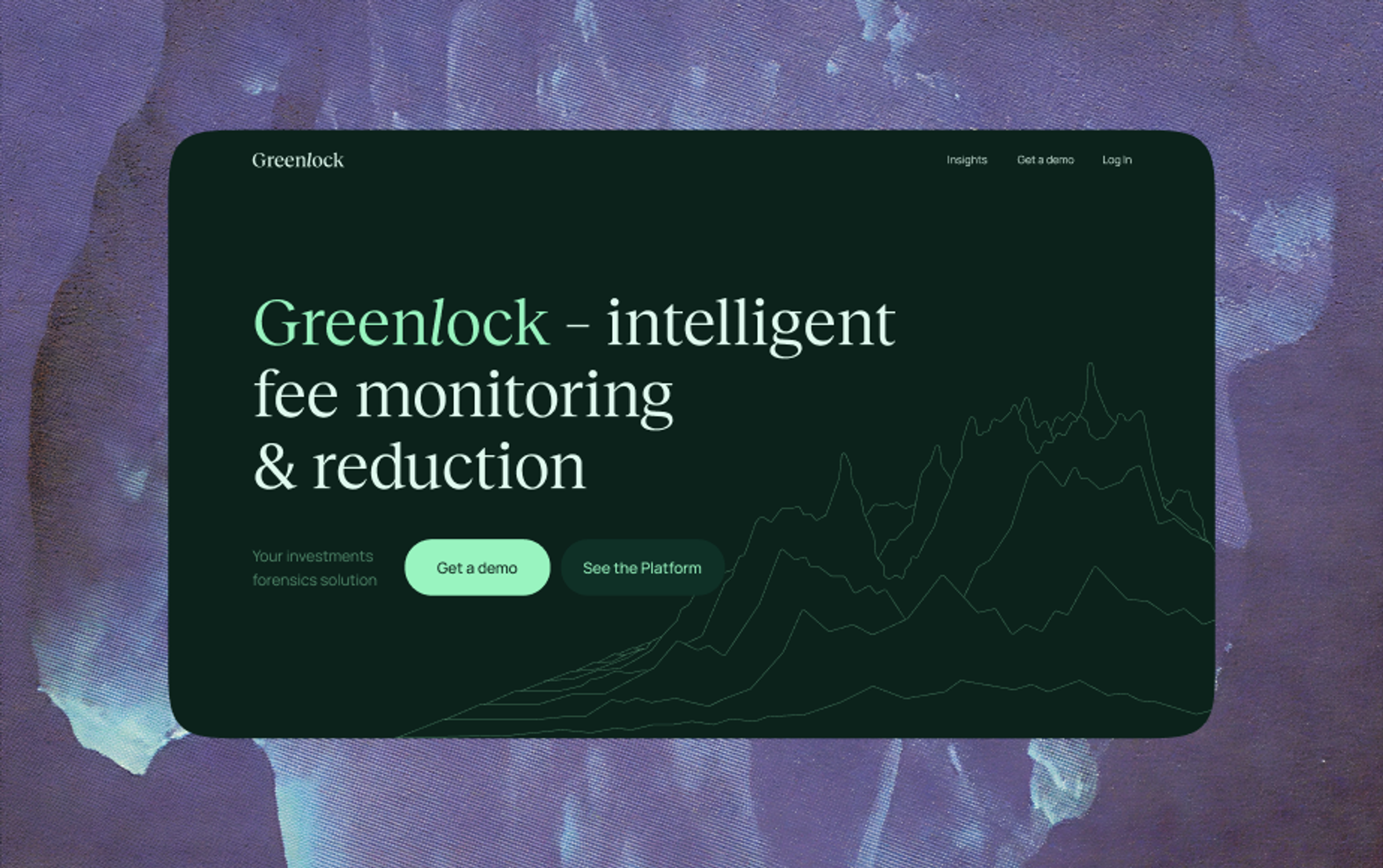 Greenlock intelligent fee monitoring dashboard