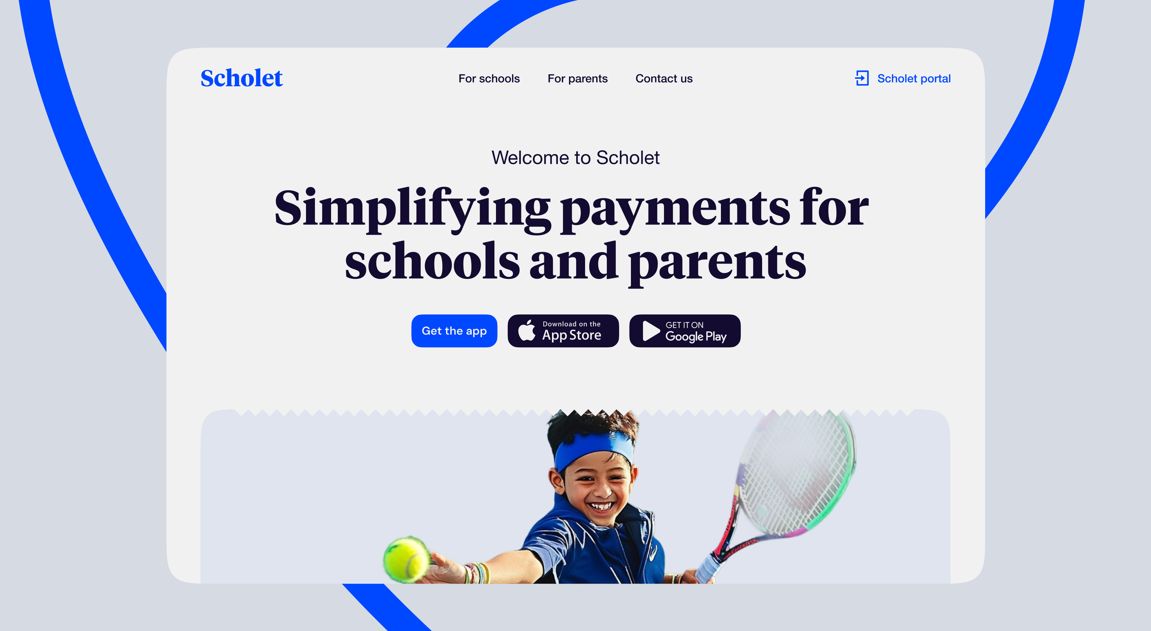 Scholet website: “Simplifying payments for schools and parents”