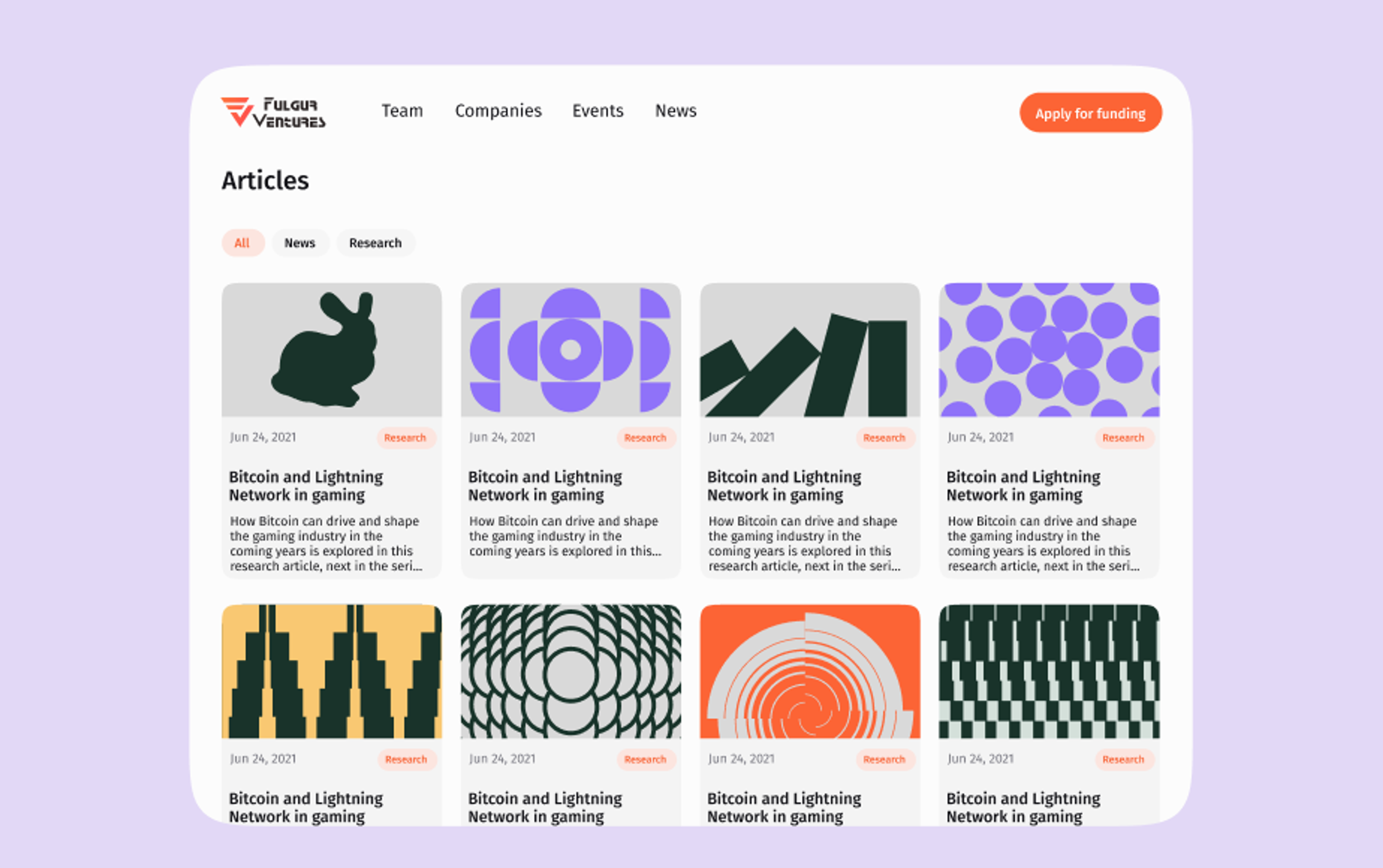 Fulgur Ventures brand pattern grid