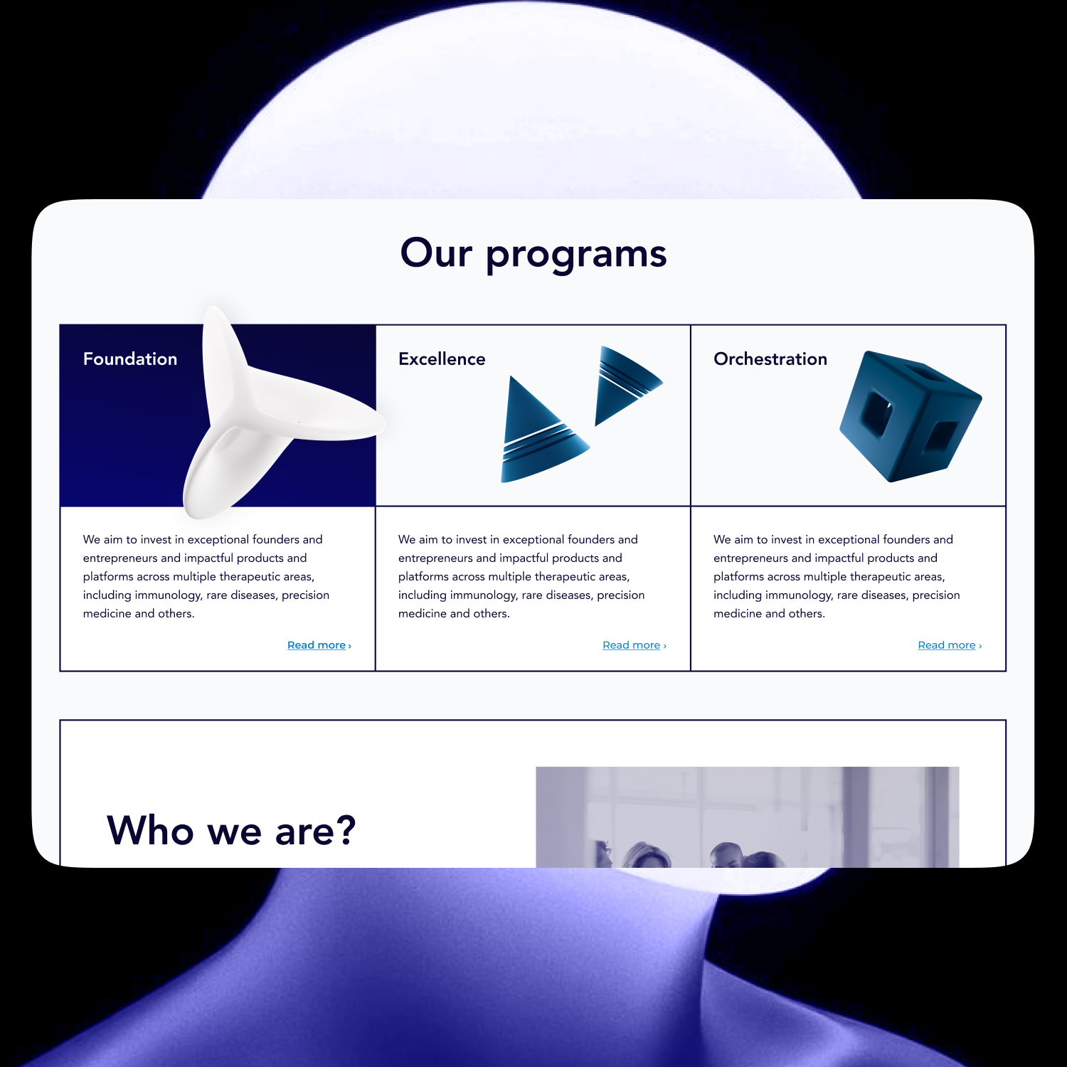 Our programs section