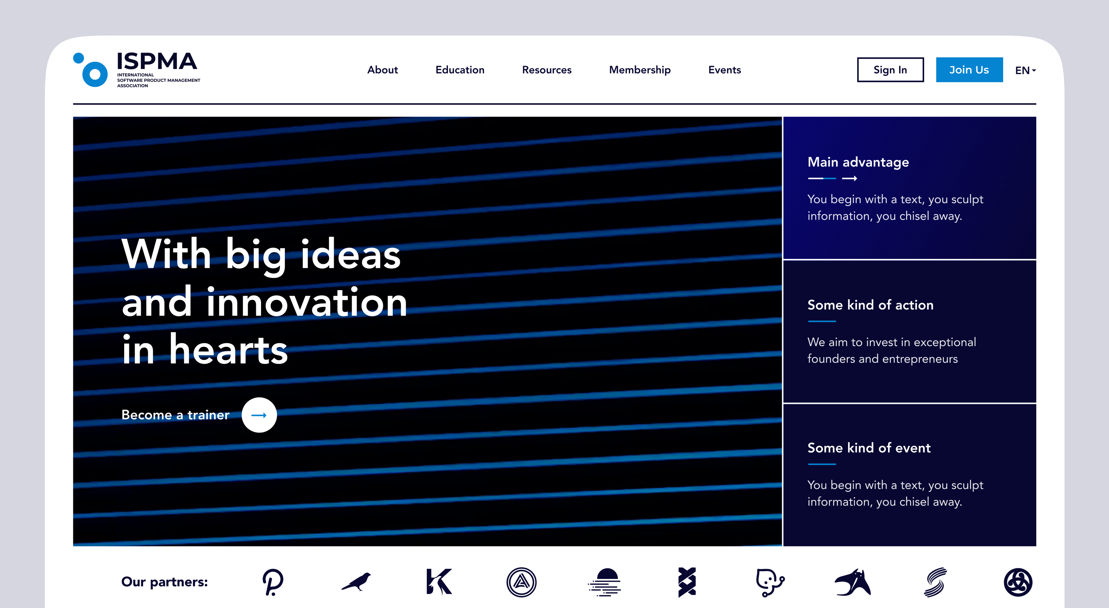 ISPMA homepage: With big ideas and innovation in hearts