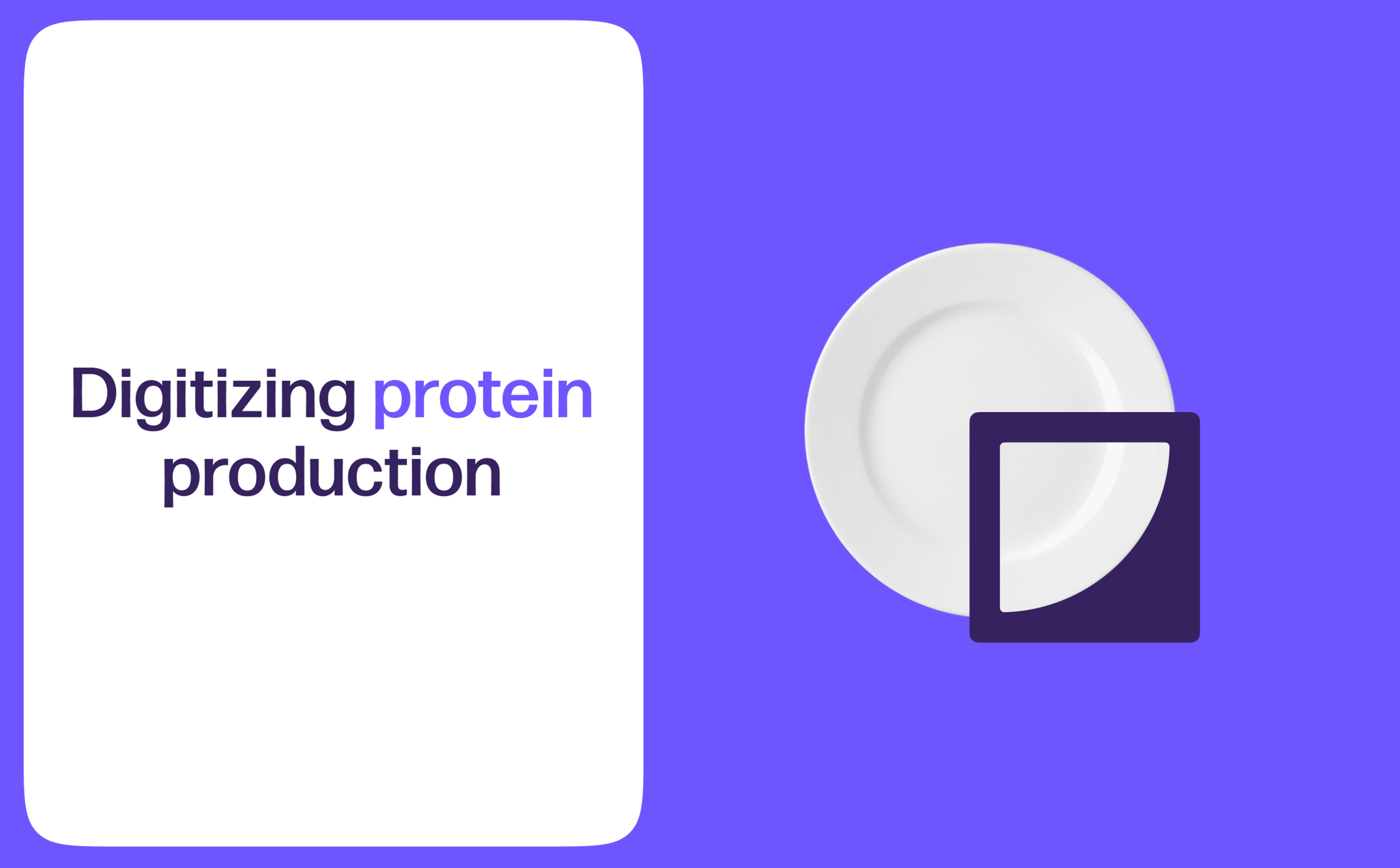 Digitizing protein production brand card