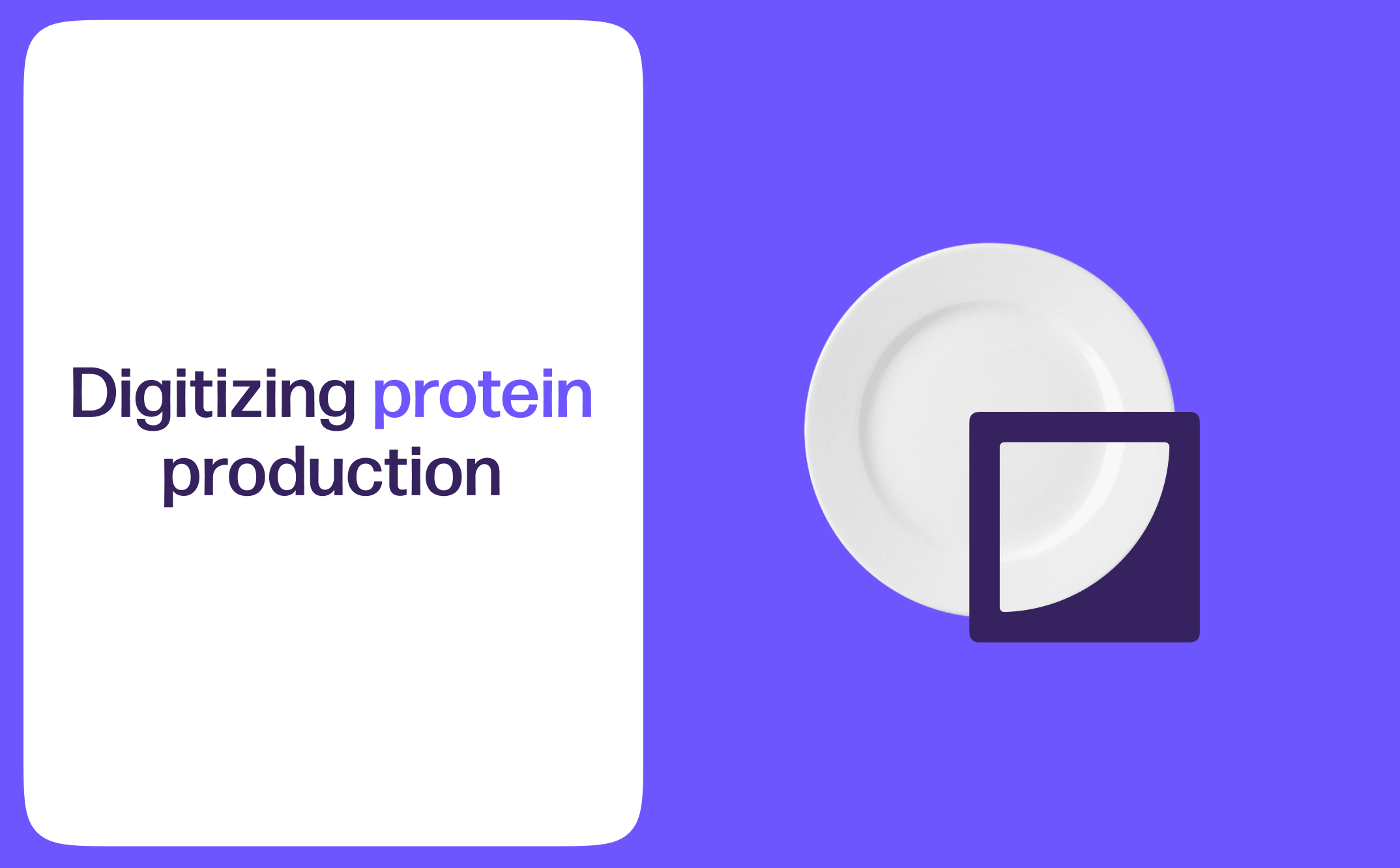 Digitizing protein production brand card