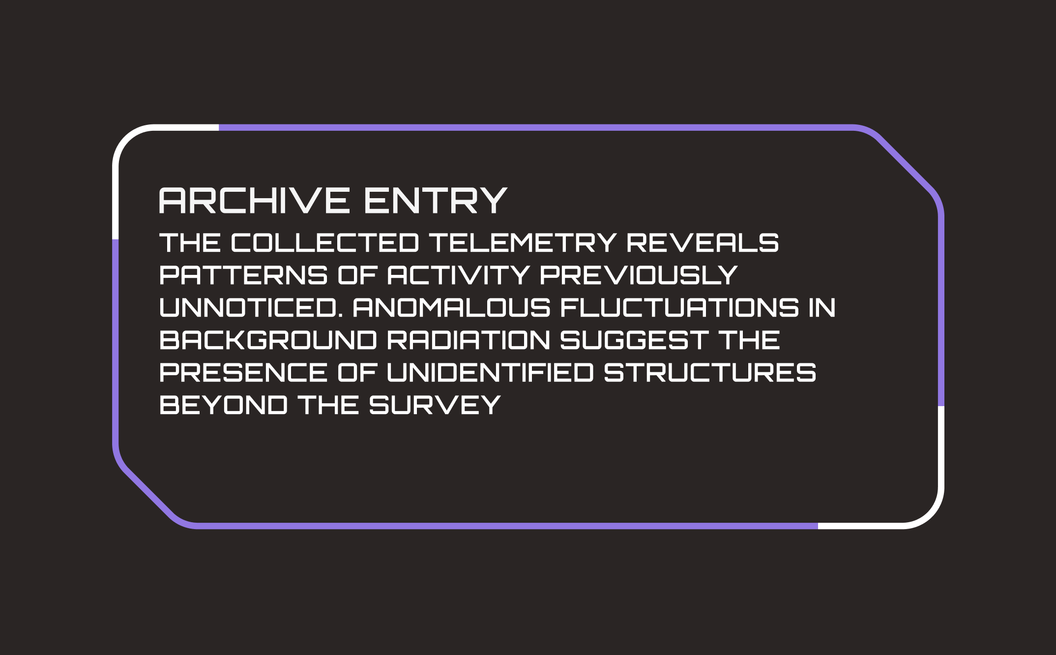 Archive entry text panel