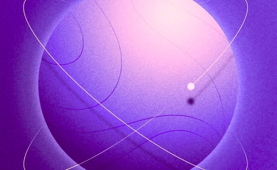 Purple planet illustration